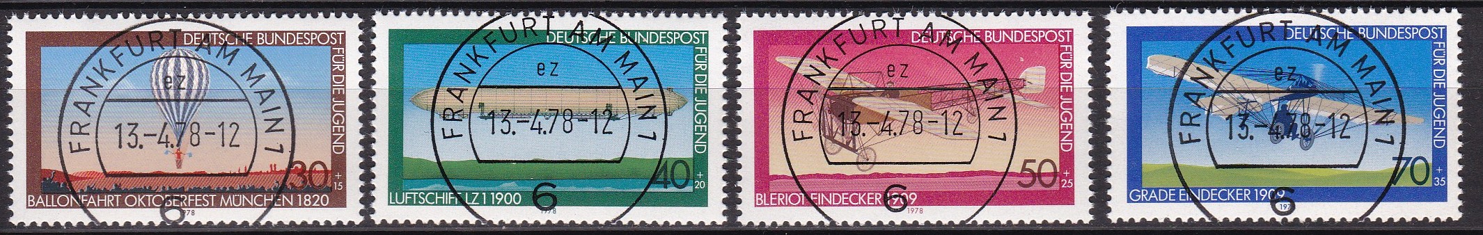 BRD 1978. Michel # 964-967. Lux-stemplet serie