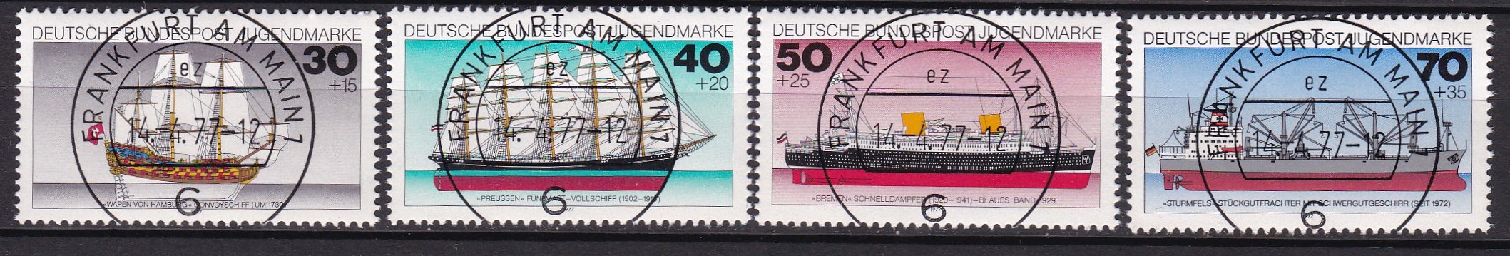 BRD 1977. Michel # 929-932. Lux-stemplet serie