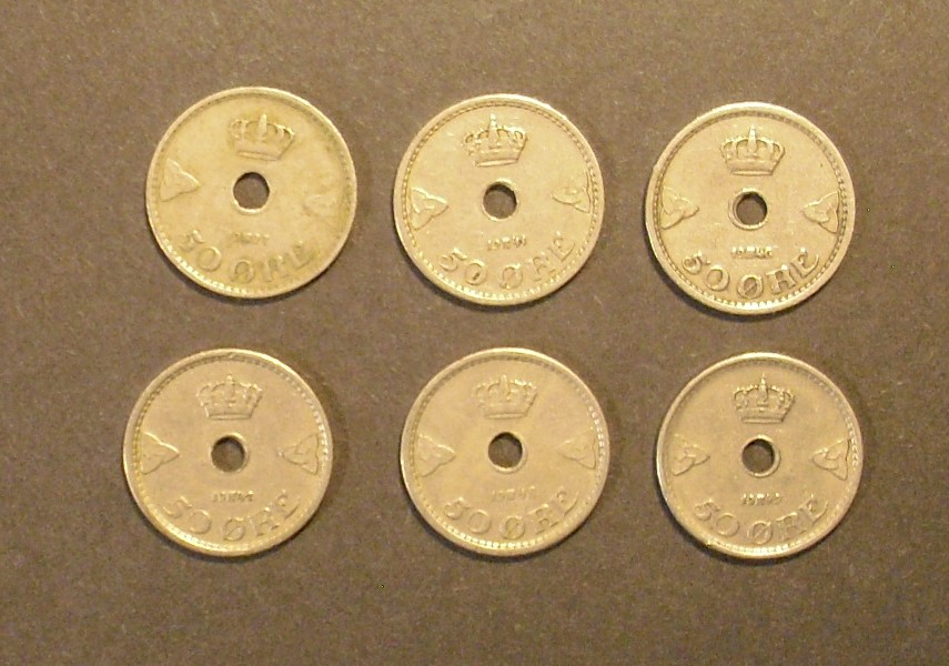 50 - ører: 1927 + 1941 + 1946-49.