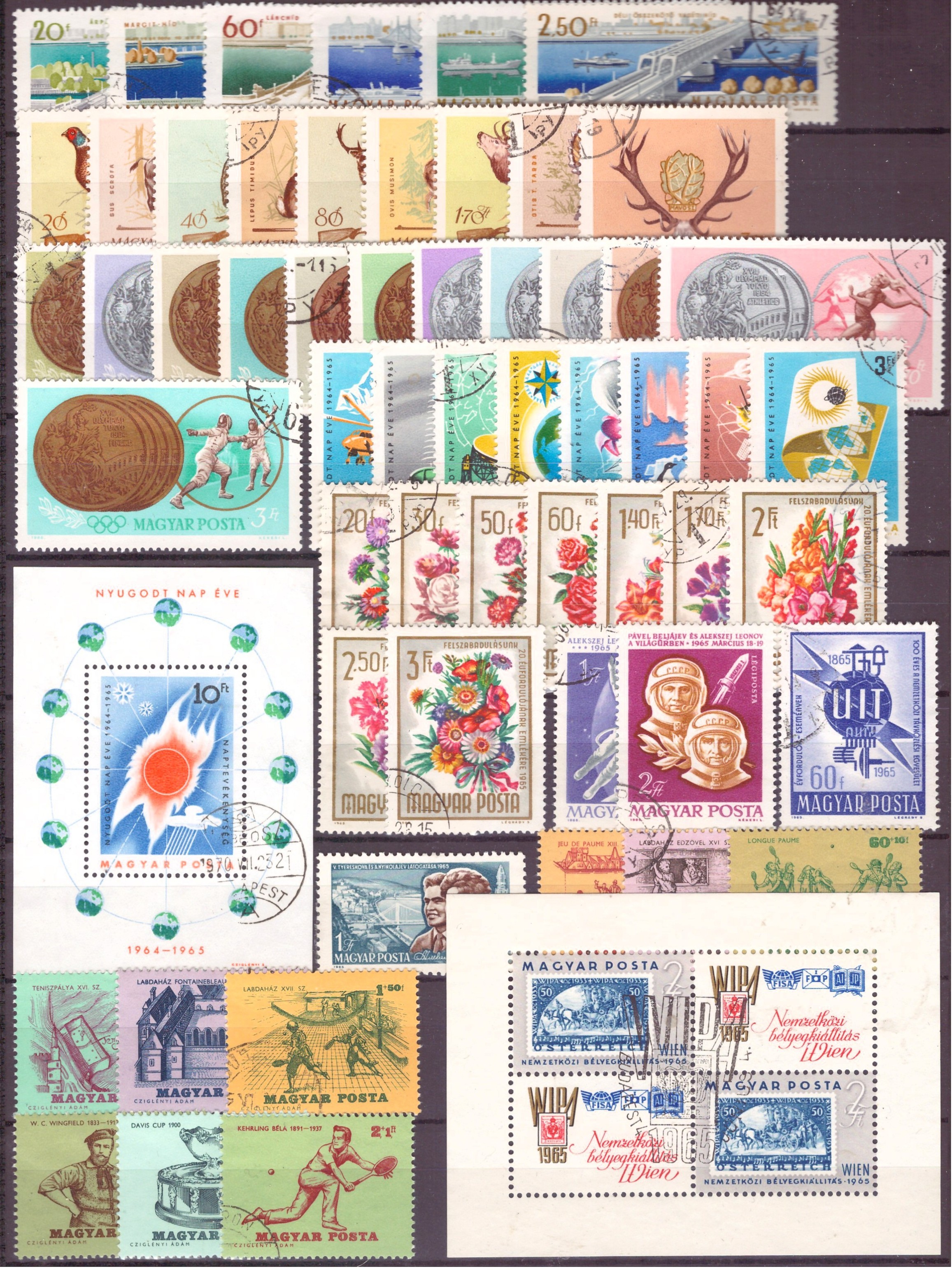 UNGARN. DIV.1964-65. PENT RUNDSTEMPLA. (484,-)