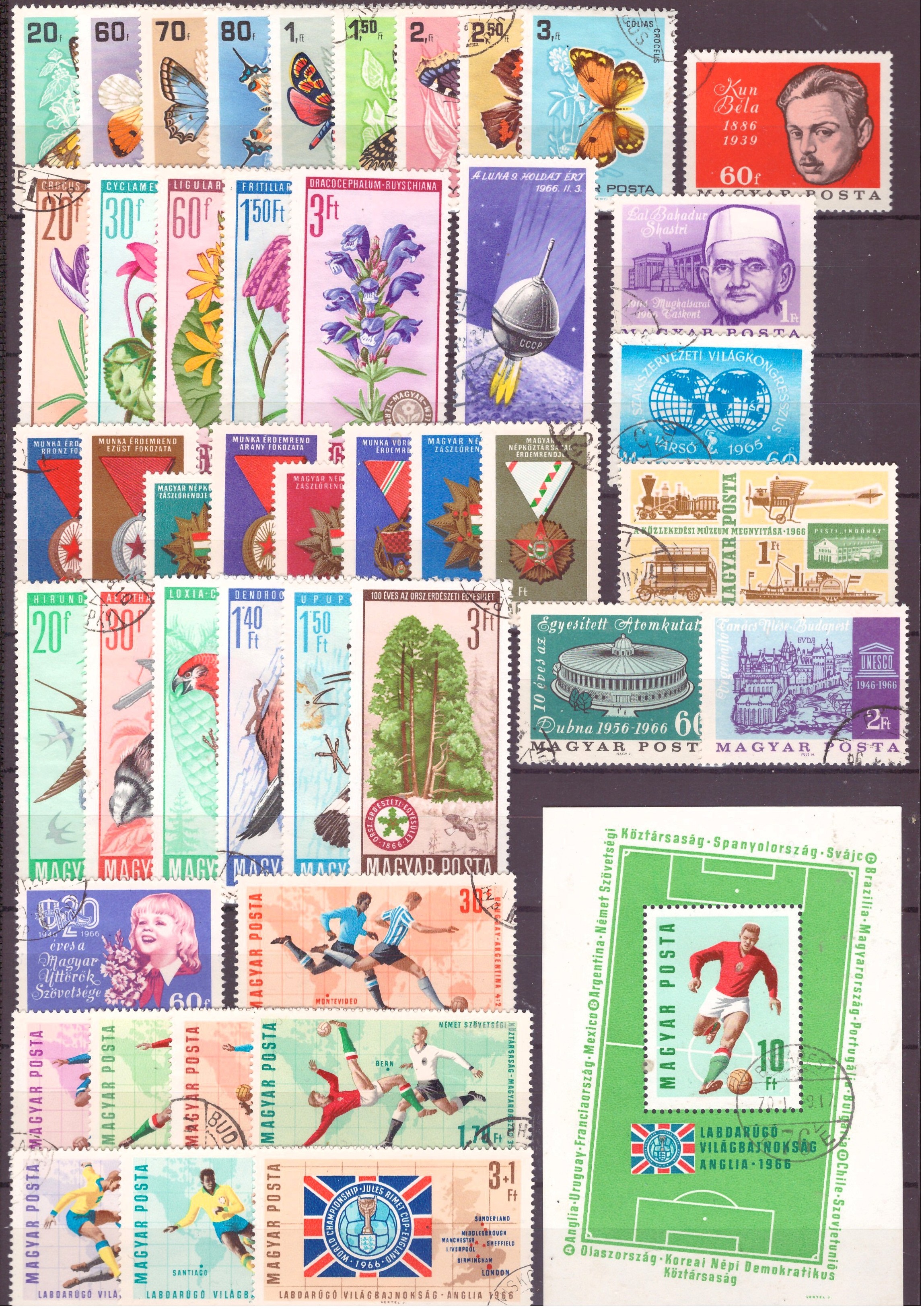 UNGARN. DIV.1966 . PENT RUNDSTEMPLA. (574,-)