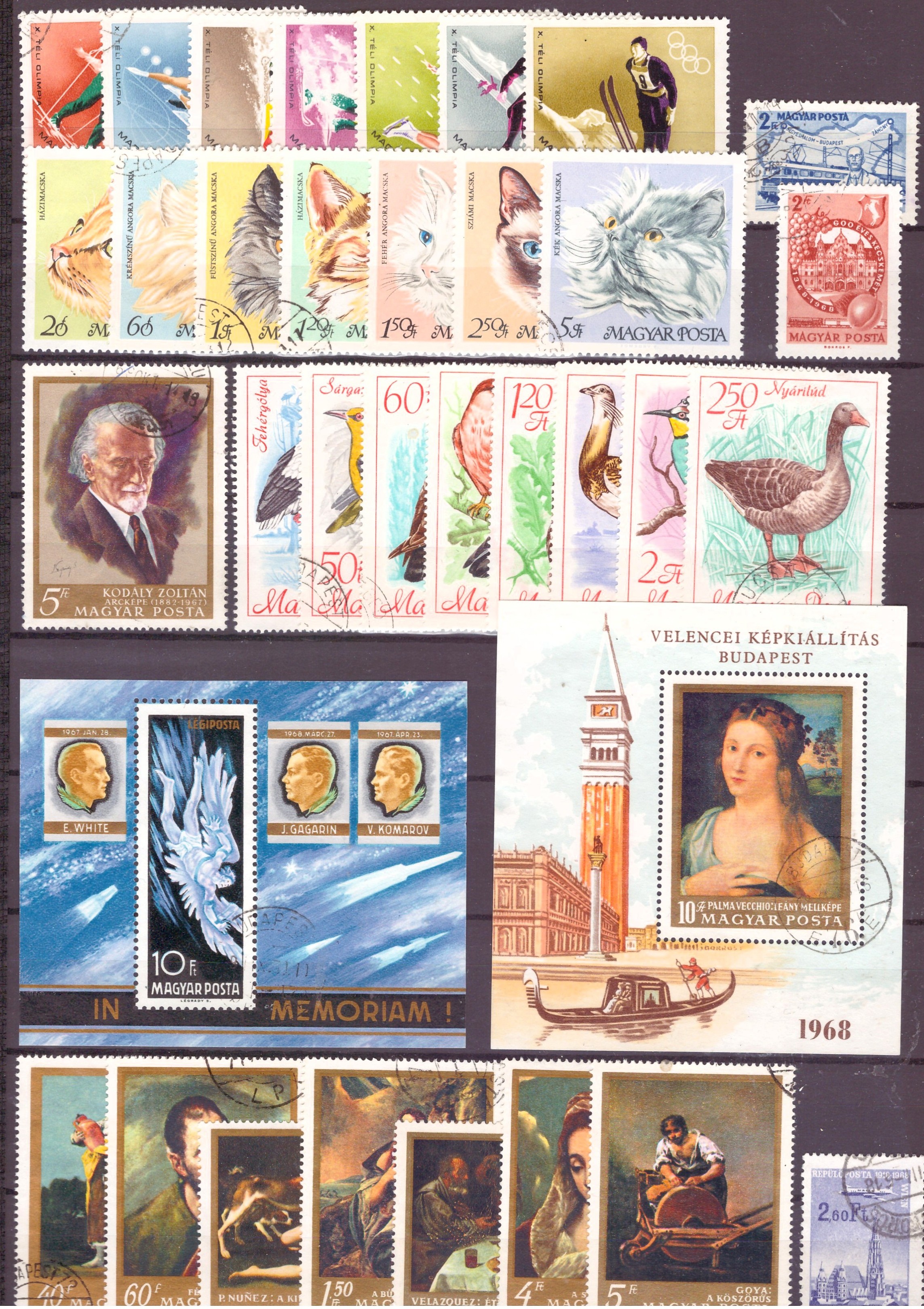 UNGARN. DIV.1968. PENT RUNDSTEMPLA. (428,-)