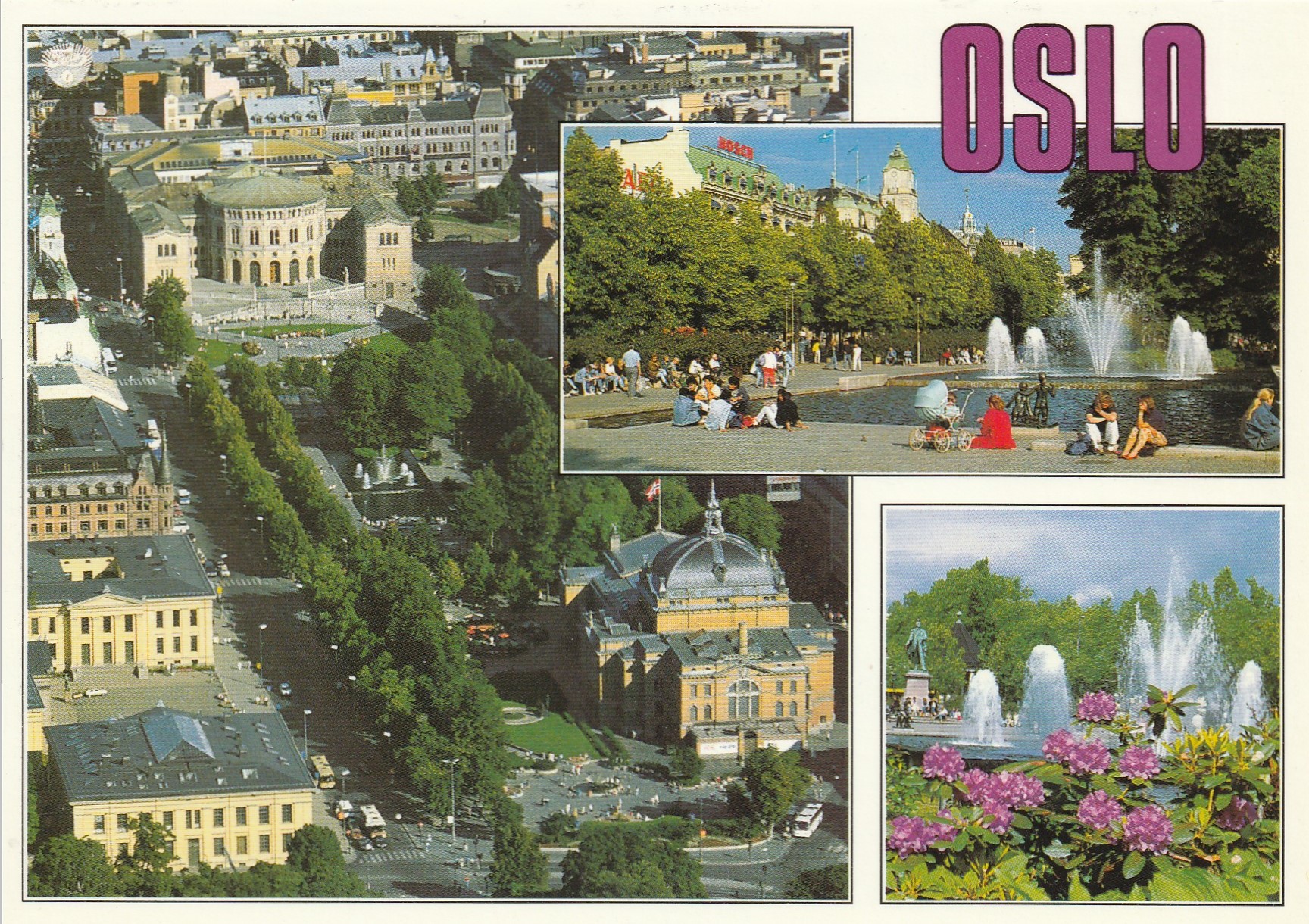 Oslo . Studenterlunden og Stortinget . Aune M-14241-1