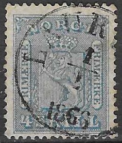 Norge NK 8 IIa t.5 LAURVIG - verdi 110 NOK