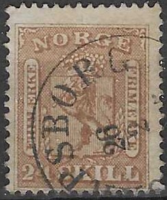 Norge NK 10 t.2 SARPSBORG - verdi 1.000 NOK