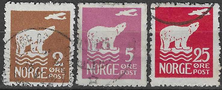 Norge NK 130, 132, 136 - verdi 210 NOK