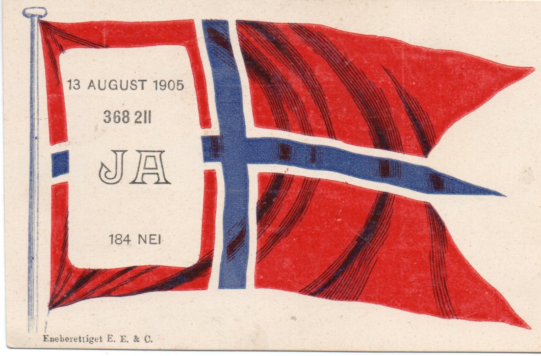 13 August 1905. Stemmetall 368211 JA og 184 nei.