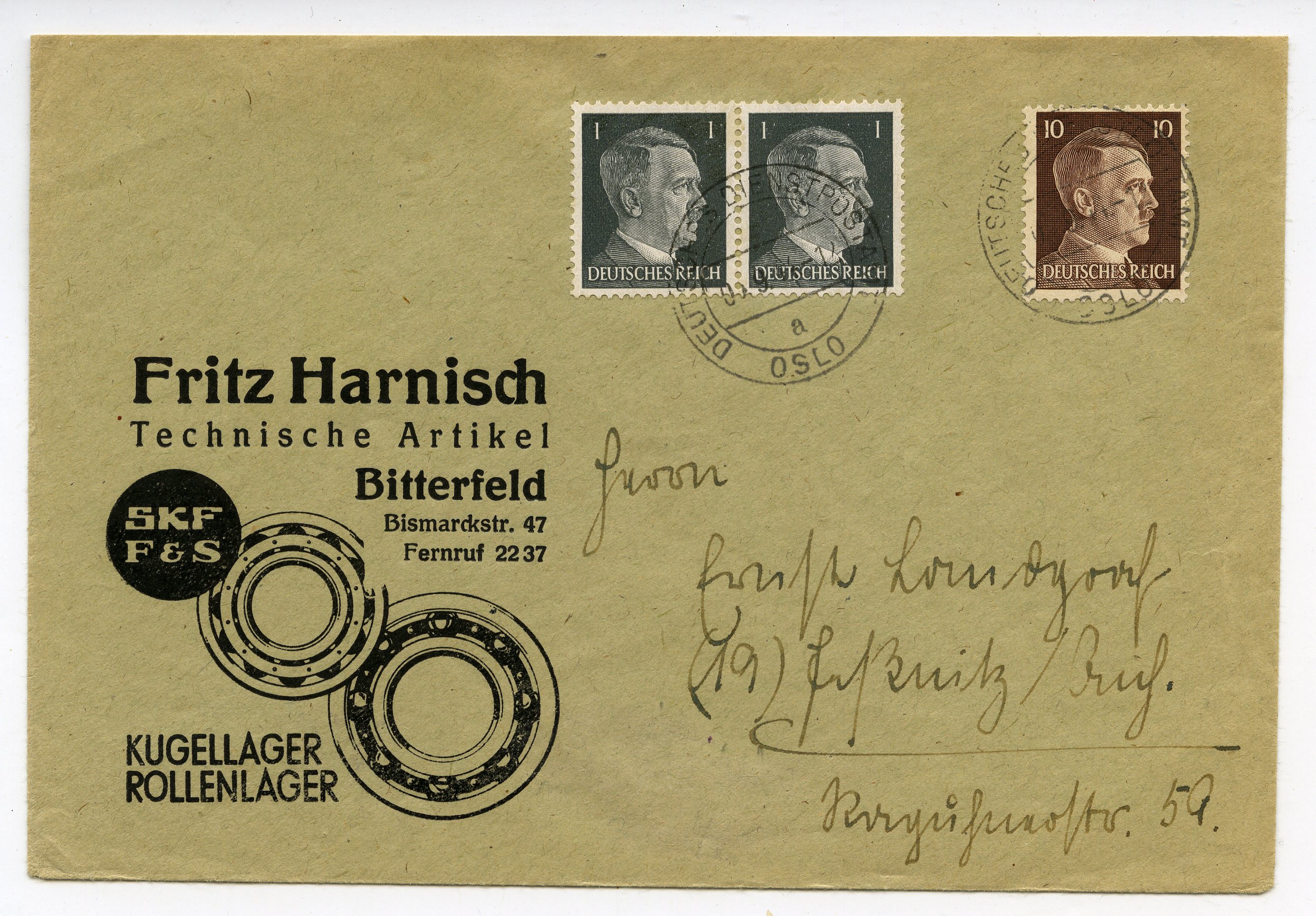 Deutsches Dienstpostamt Oslo. nor44