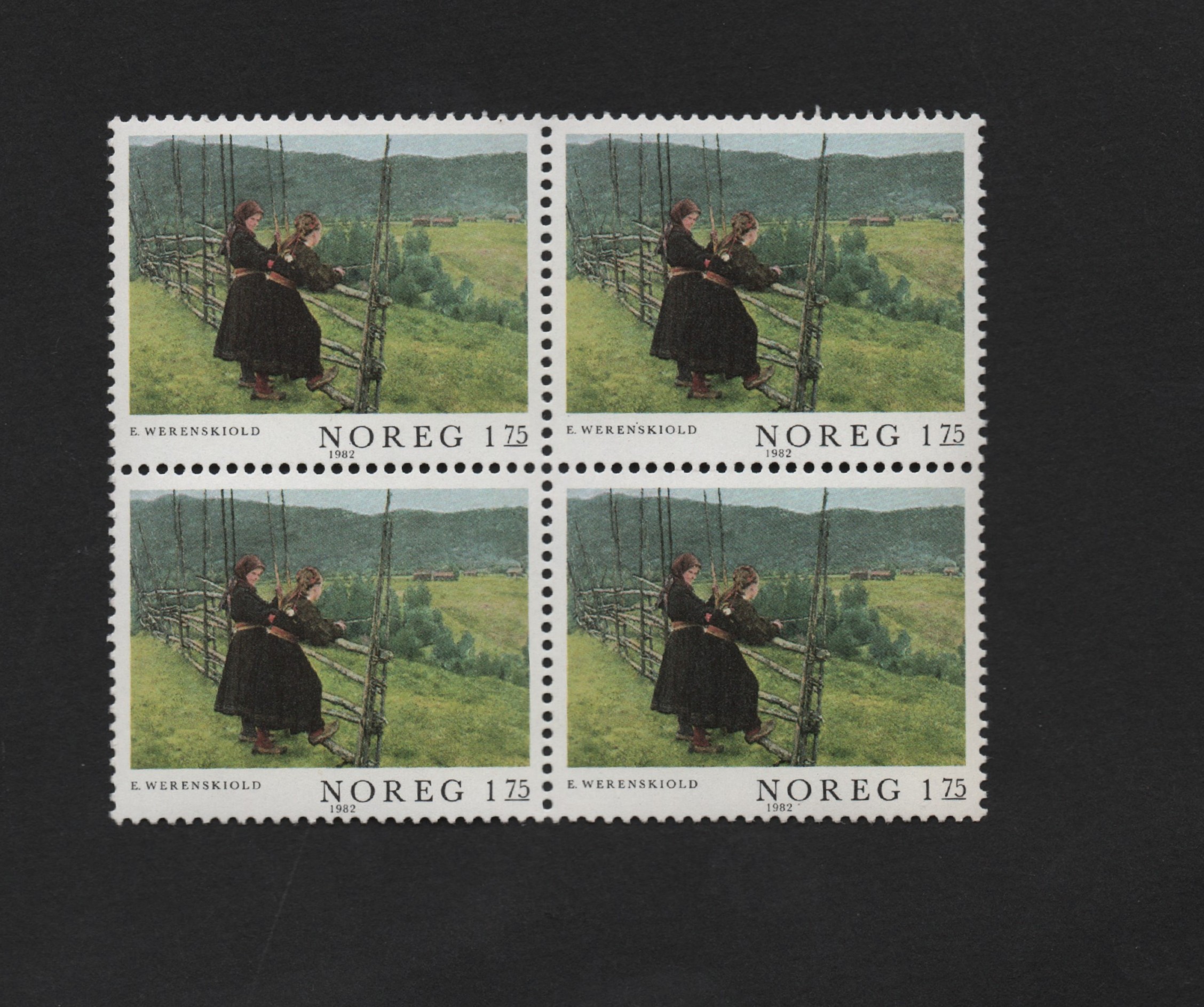 NK 915 4-blokk postfrisk
