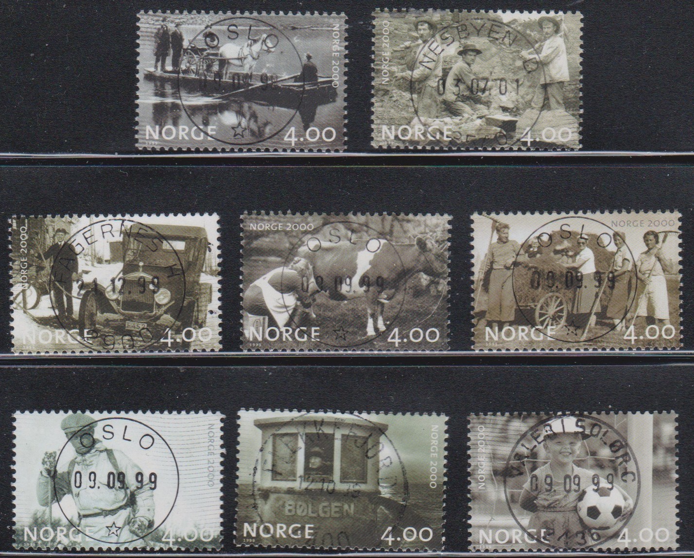 1366-73.  Oslo (4), Nesbyen, Fagernes , Flekkefjord, Våler i Solør.