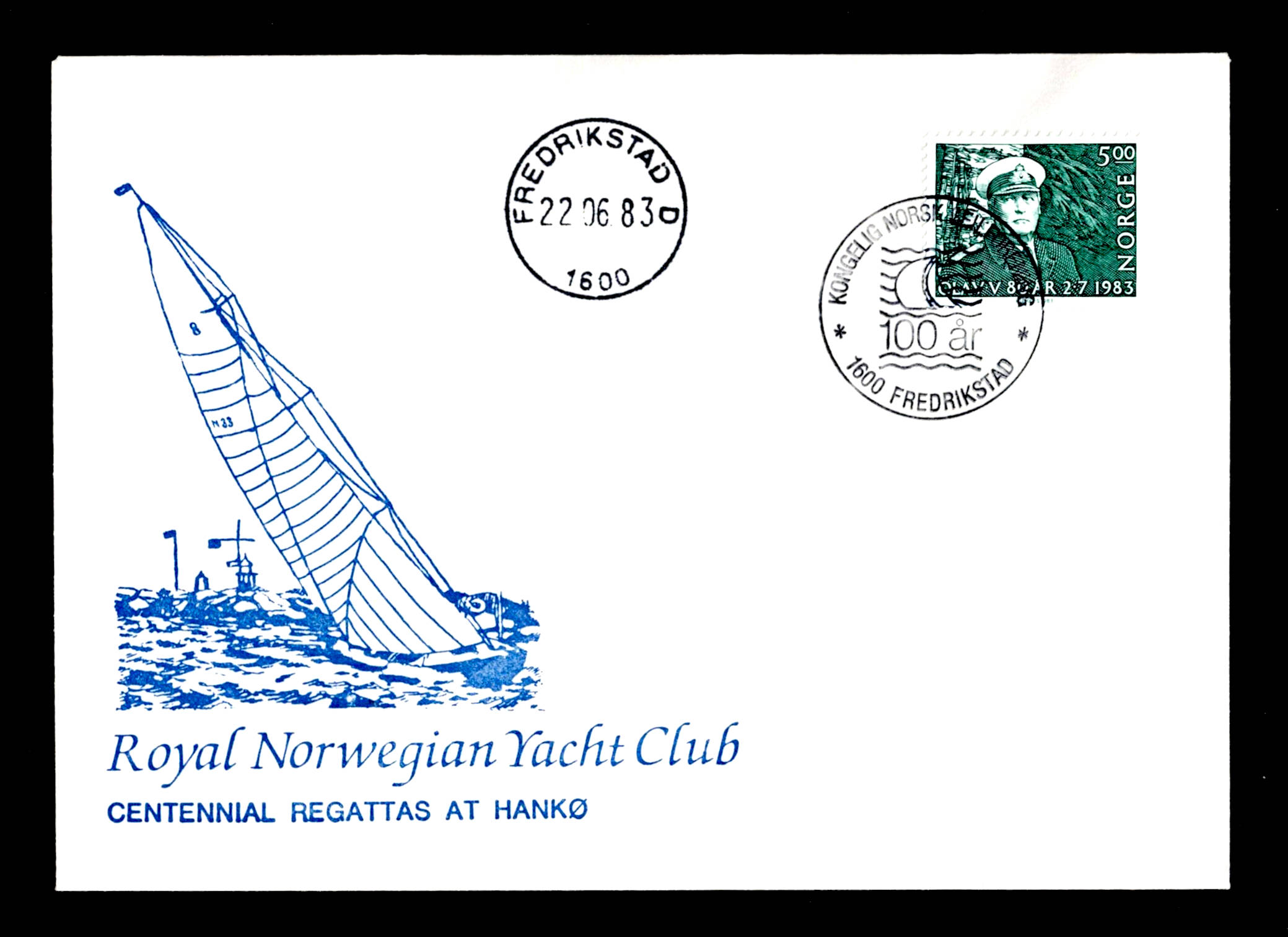 FDC 1983 NK937 FREDRIKSTAD vignet RNYC