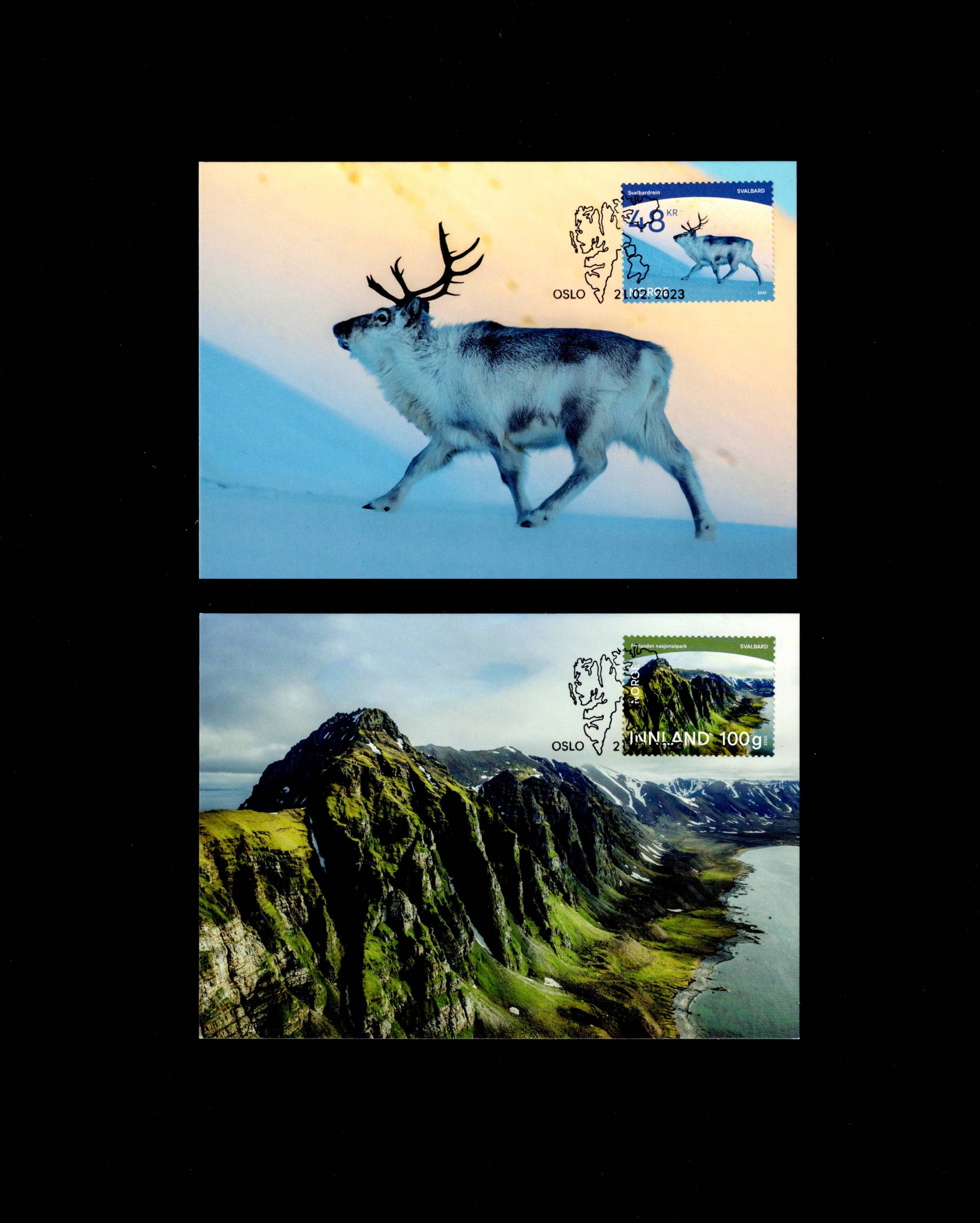FDC 2023 NK2089-2090 SVALBARD på kort