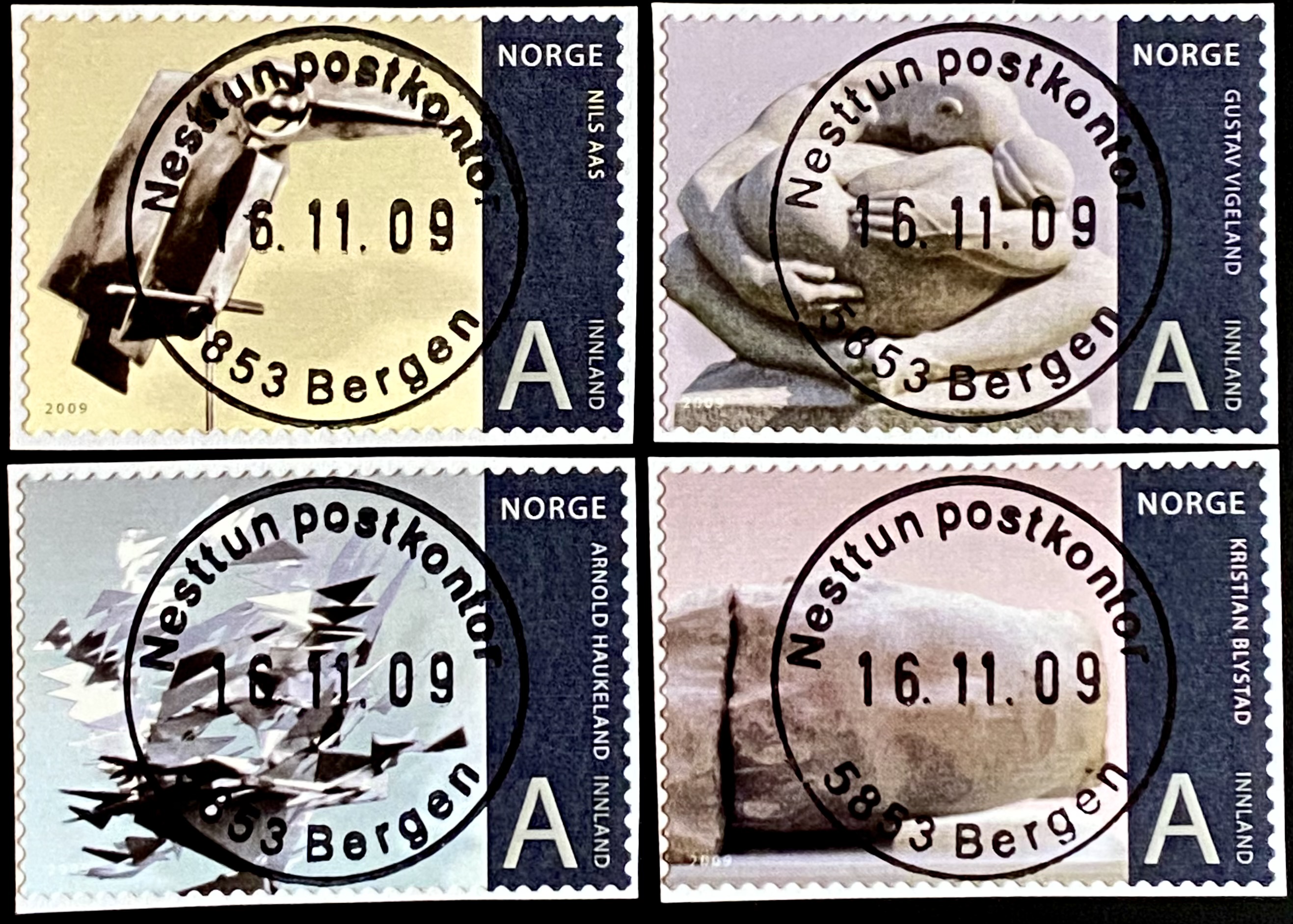 NK 1735-1738 Bergen Nesttun Postkontor 1.dag