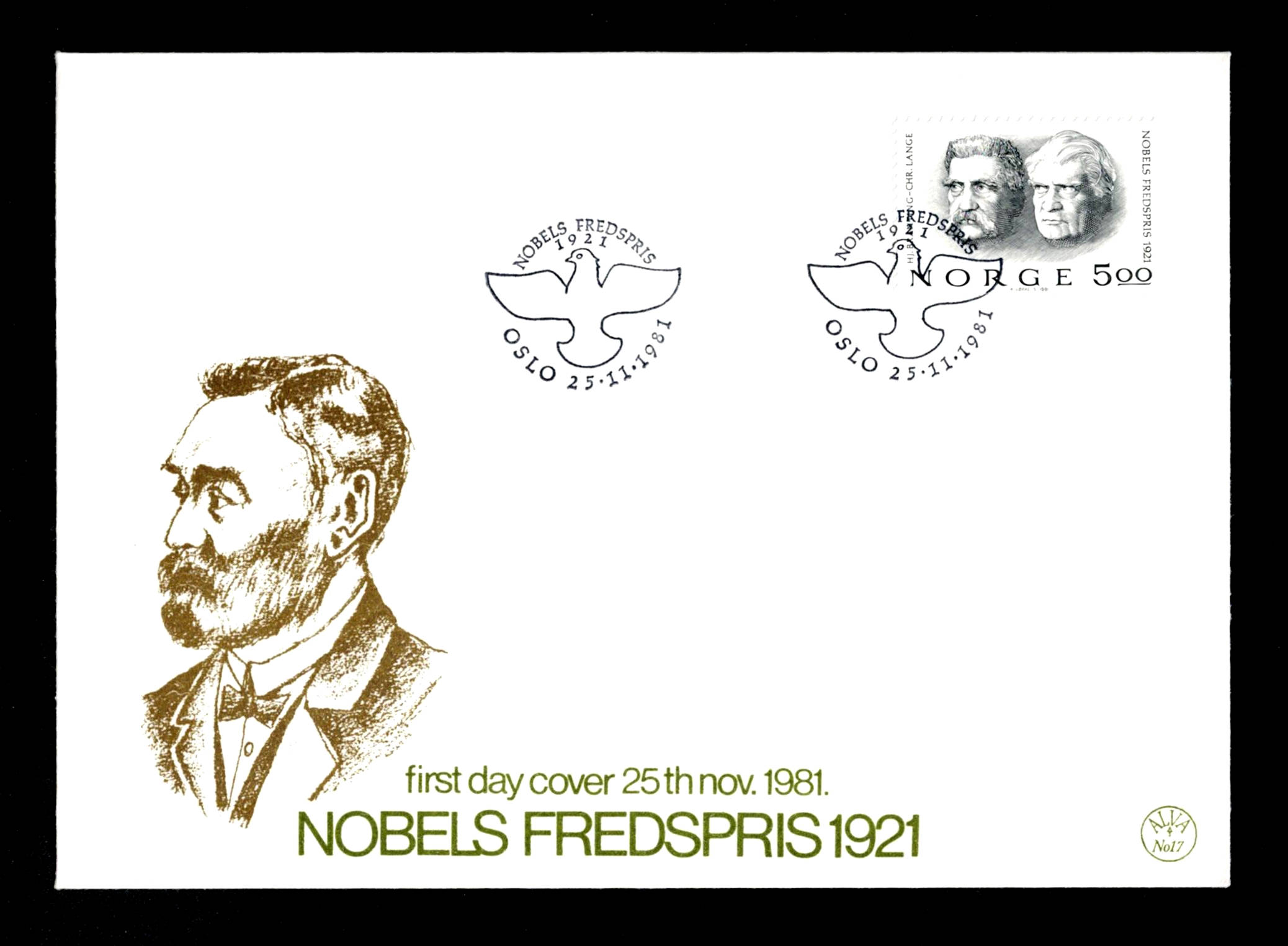 FDC 1981 NK897 NOBEL vignet ALVA