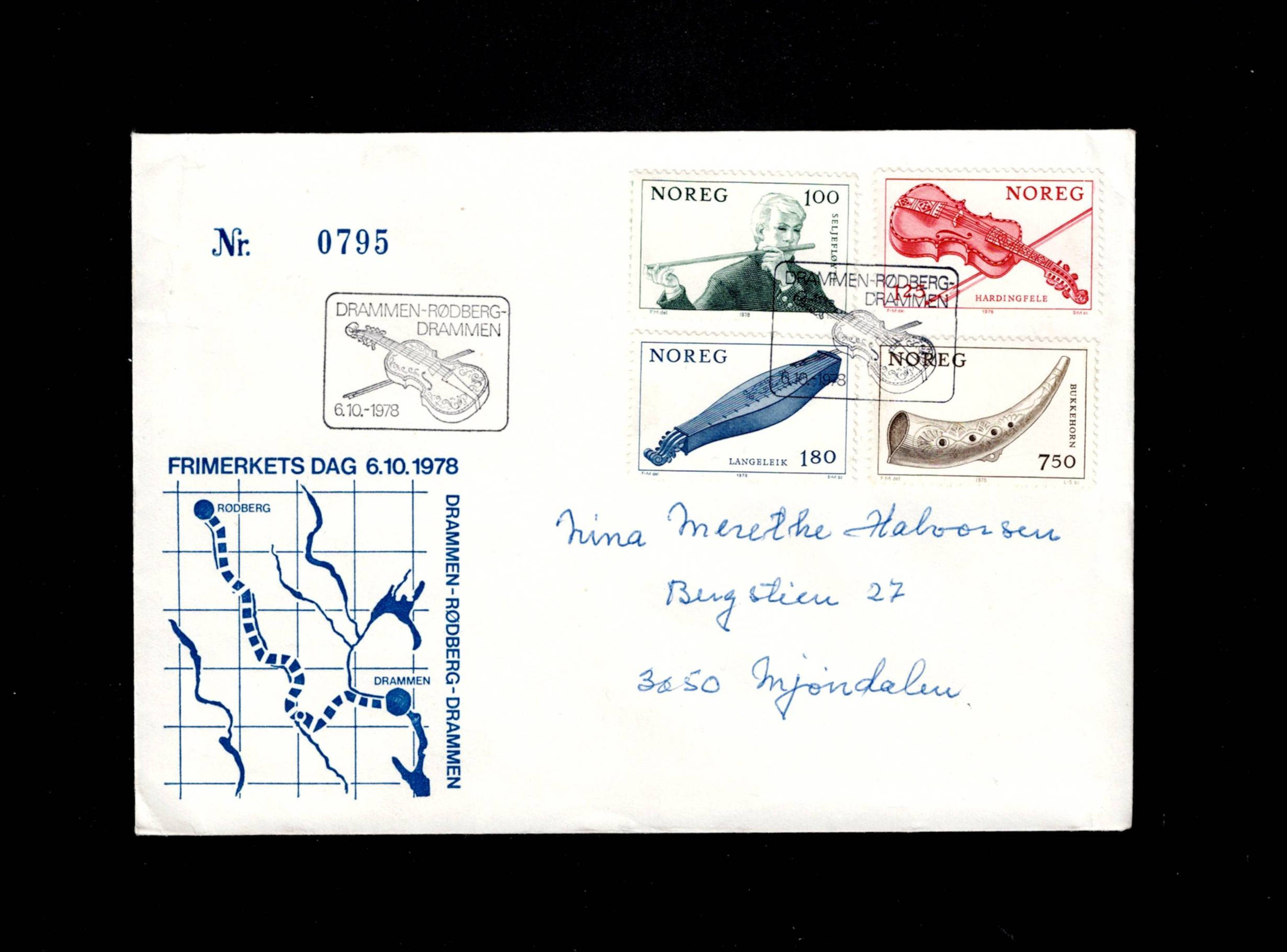 FDC 1978 NK831-834 Drammen-Rødberg-Drammen