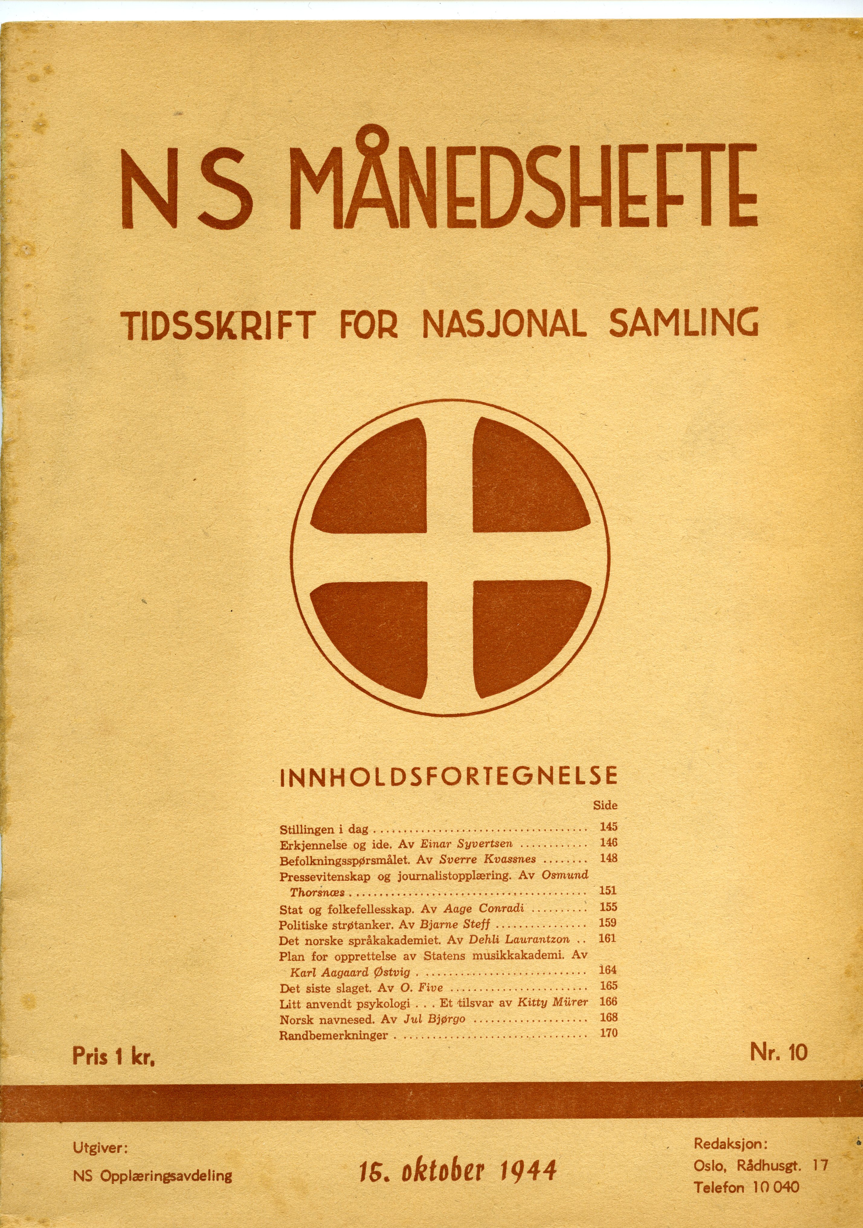 NS Månedshefte. nor44