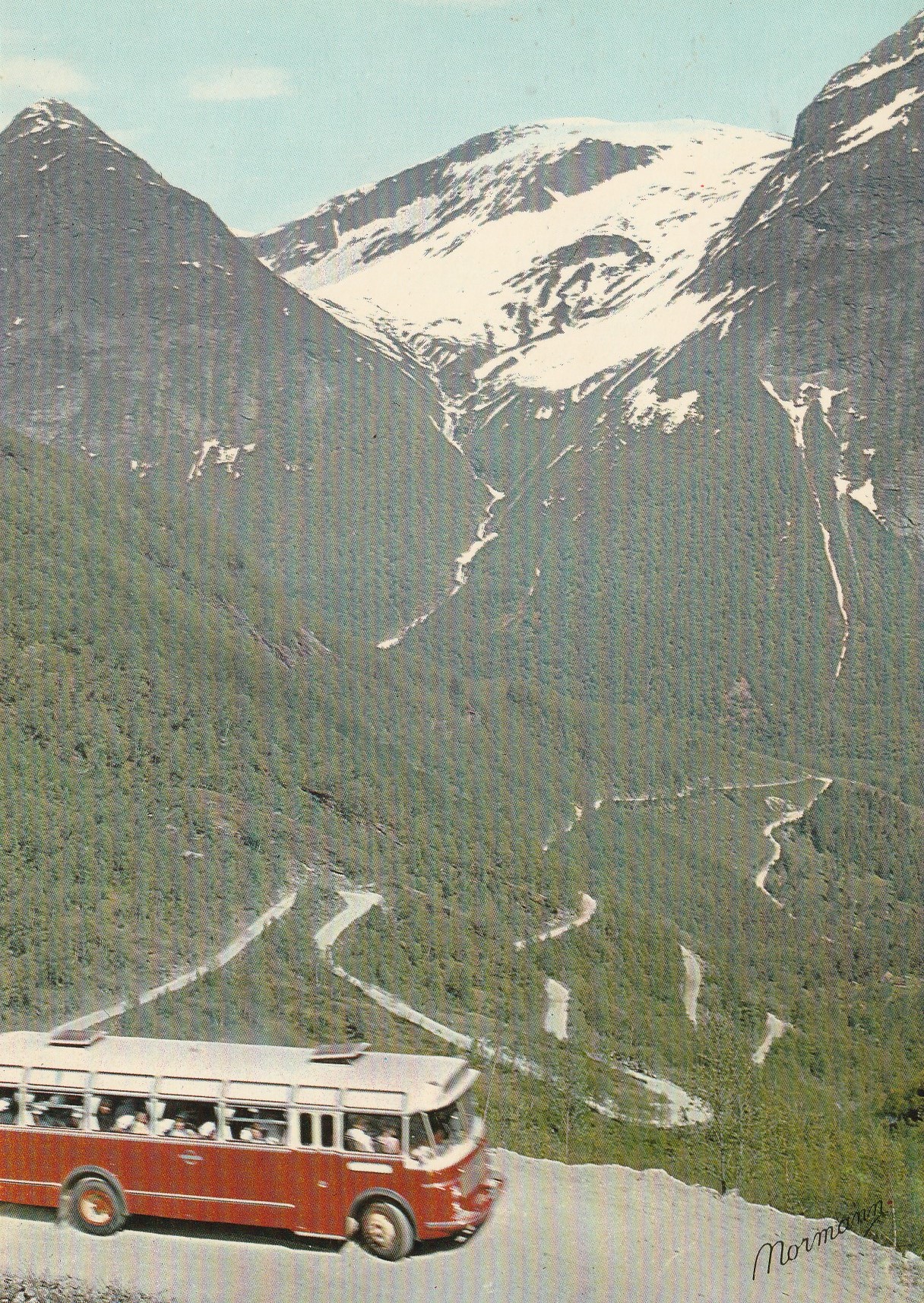 Gaularsvingene . Ruten Loen - Jølster - Balestrand . Normann N-20-3