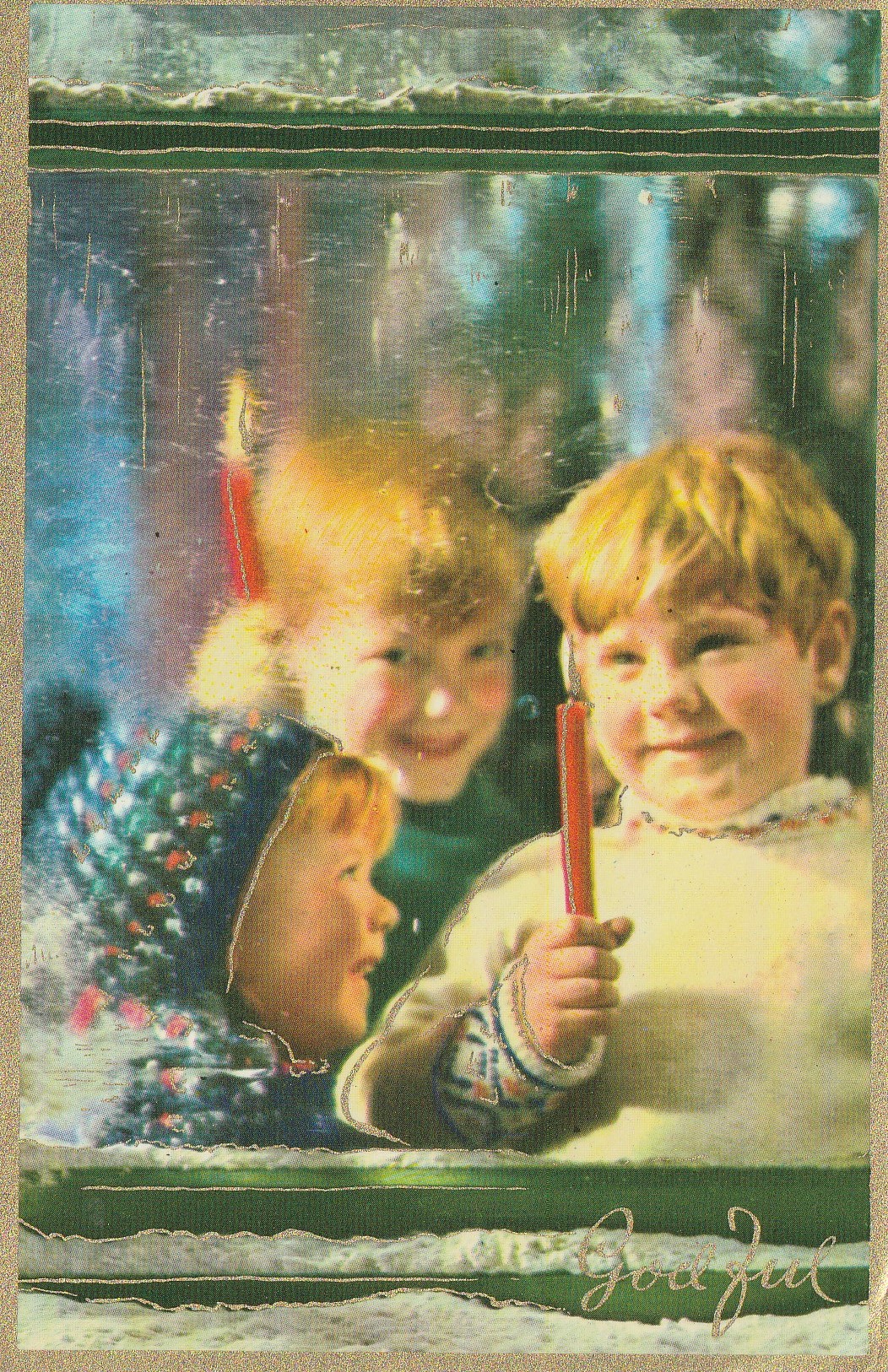 Eldre kort : God Jul . Oppi 7253/24 Pst Små