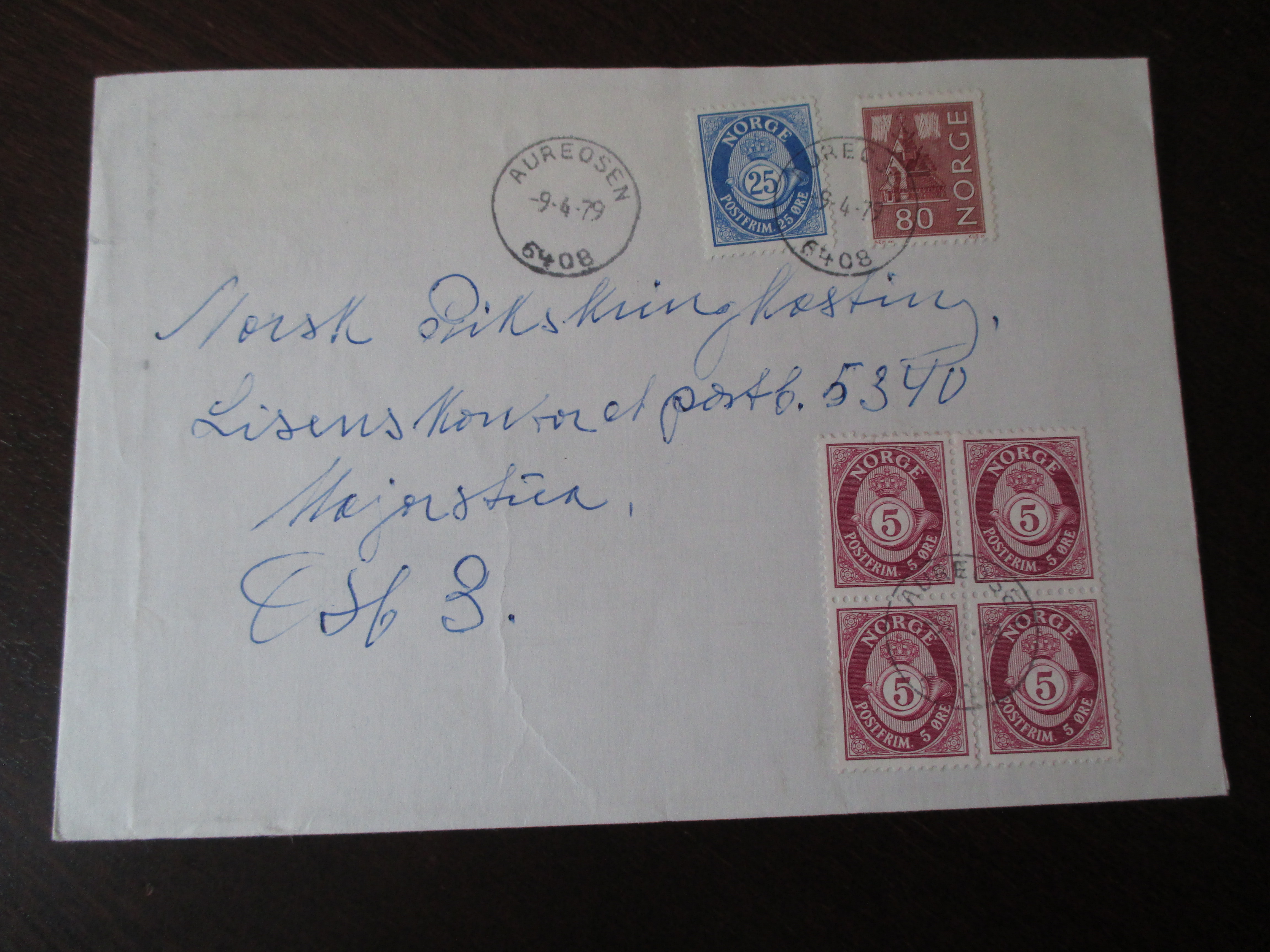 Brev st. Aureosen 09.04.1979. (I22N)