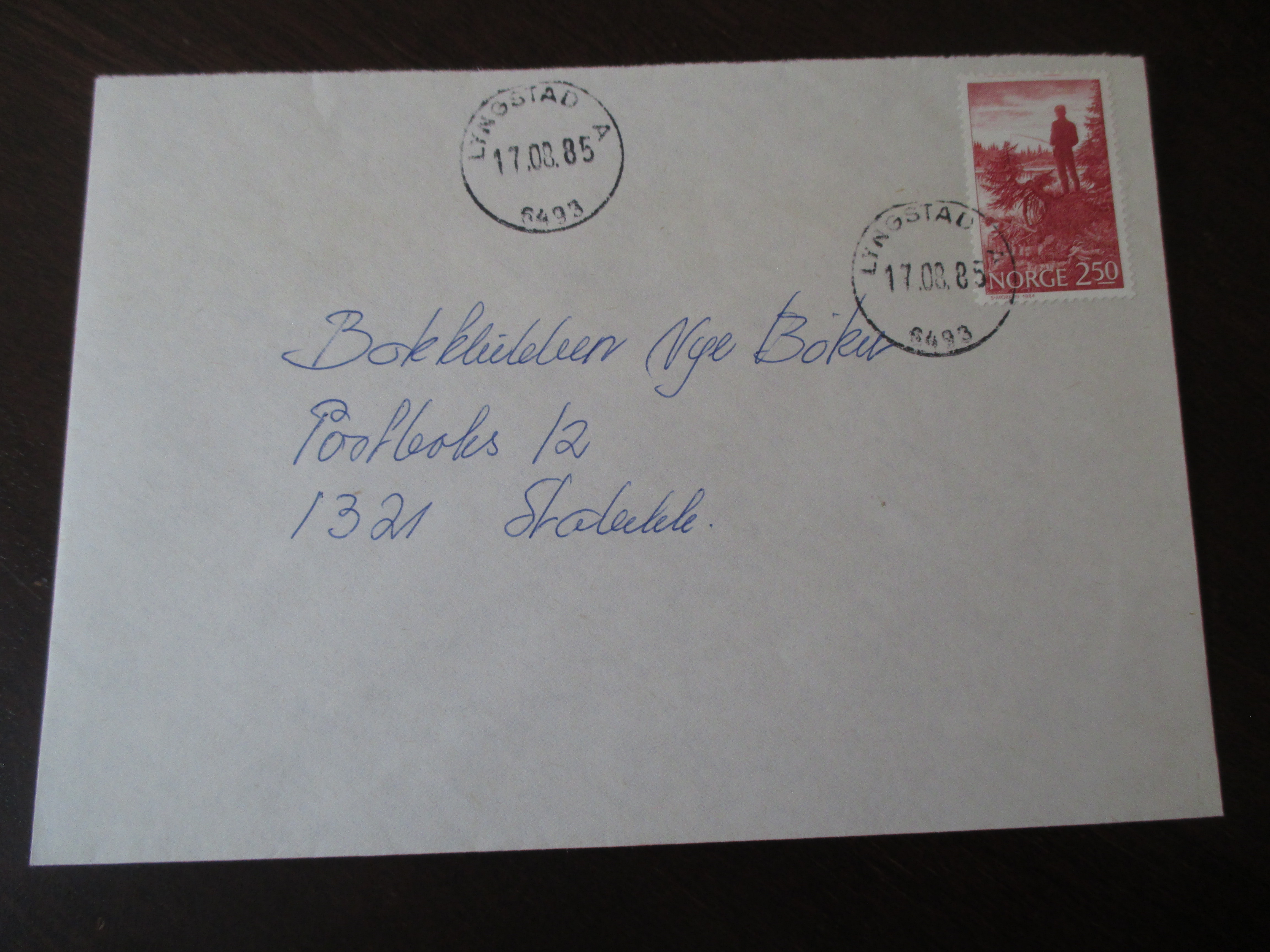 Brev st. Lyngstad A 17.08.1985. (I25N)