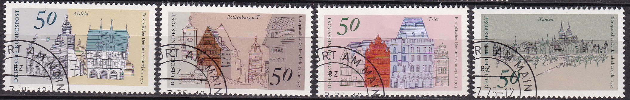 BRD 1975. Michel # 860-863. Stemplet serie