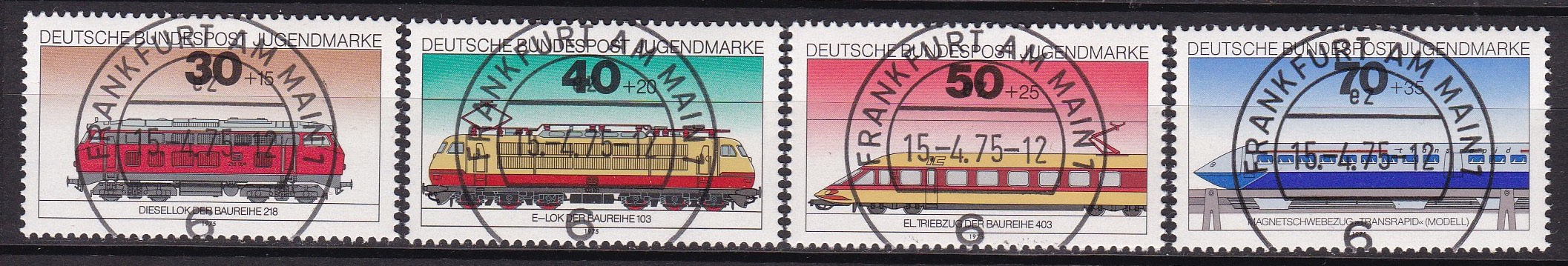 BRD 1975. Michel # 836-839. Lux-stemplet serie