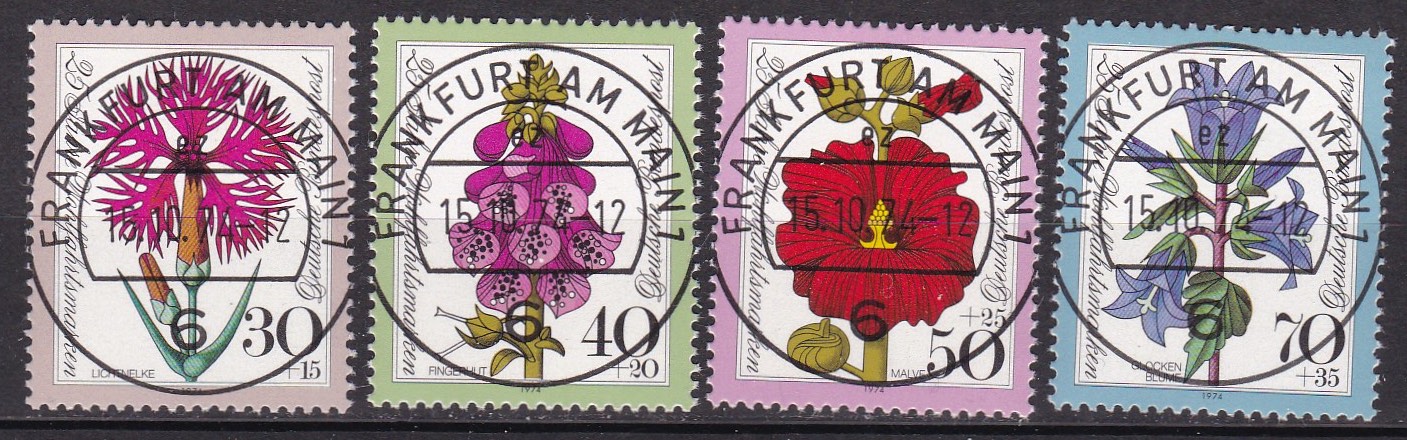BRD 1974. Michel # 818-821. Lux-stemplet serie