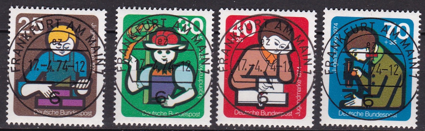 BRD 1974. Michel # 800-803. Lux-stemplet serie