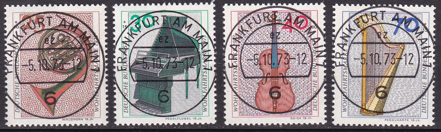 BRD 1973. Michel # 782-785. Lux-stemplet serie