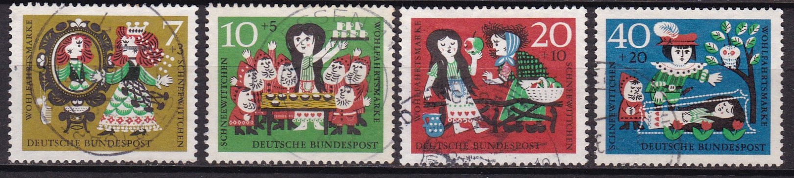 BRD 1962. Michel # 385-388. Stemplet serie