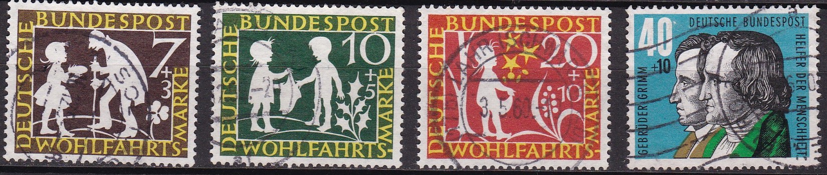 BRD 1959. Michel # 322-325. Stemplet serie