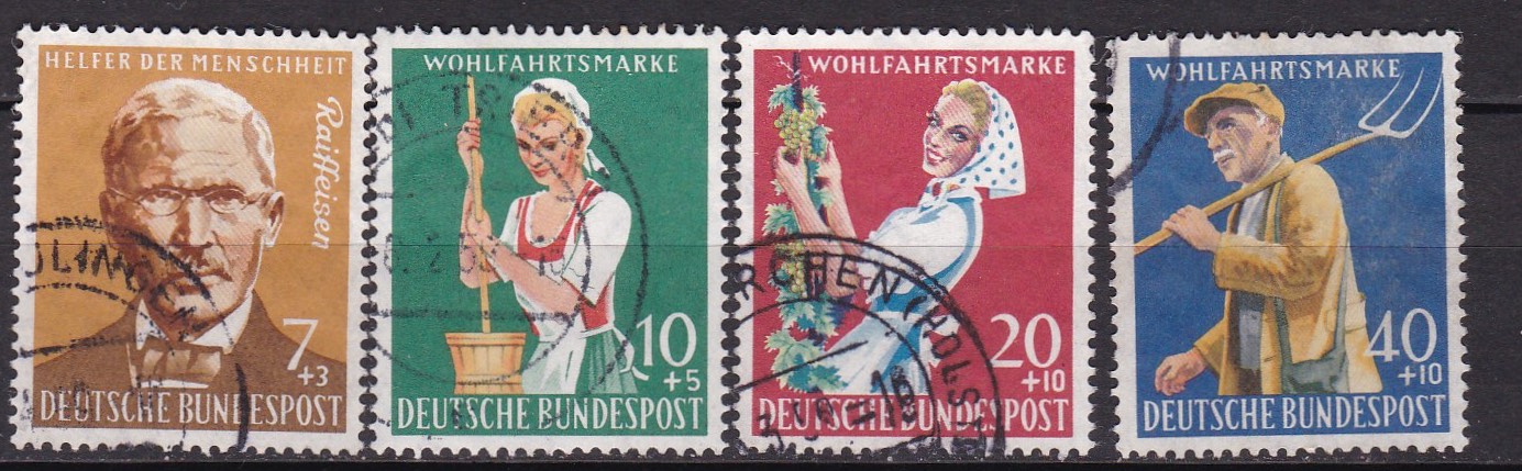 BRD 1958. Michel # 297-300. Stemplet serie