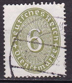 Tjeneste 1932. Michel # 128 x. Stemplet merke