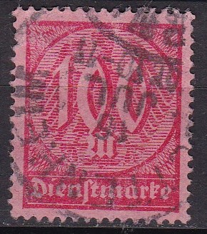 Tjeneste 1923. Michel # 74. Stemplet merke
