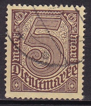 Tjeneste 1920. Michel # 33. Stemplet merke