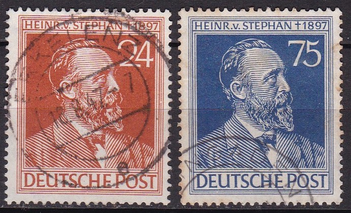 Alliert bes. Fellesutg. 1947 Michel # 963-964 Stemplet serie