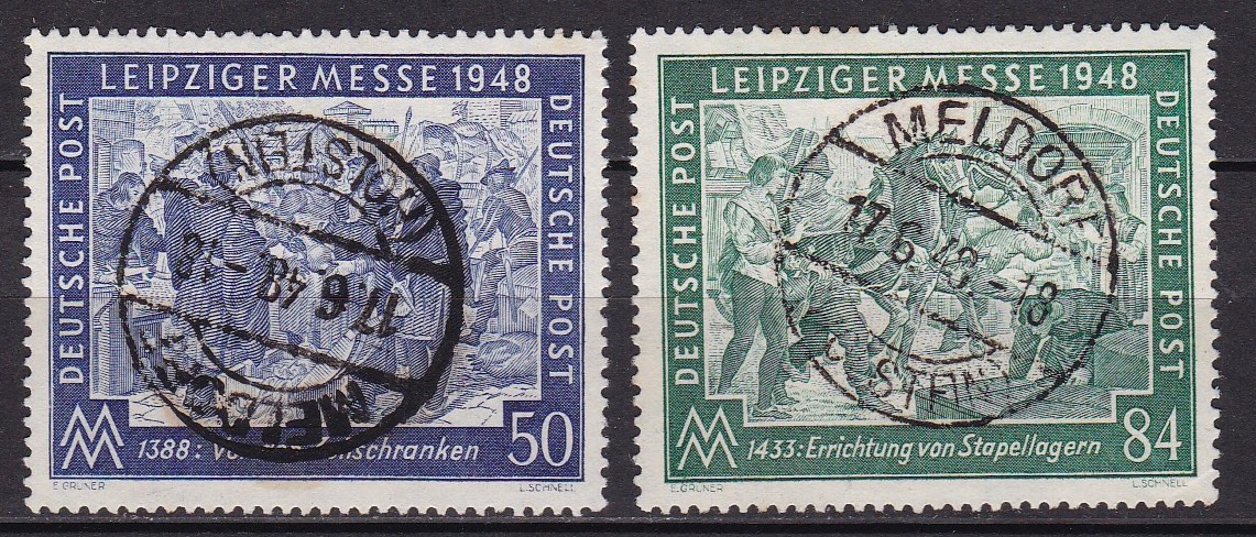 Alliert bes. Fellesutg. 1948 Michel # 967-968 Stemplet serie