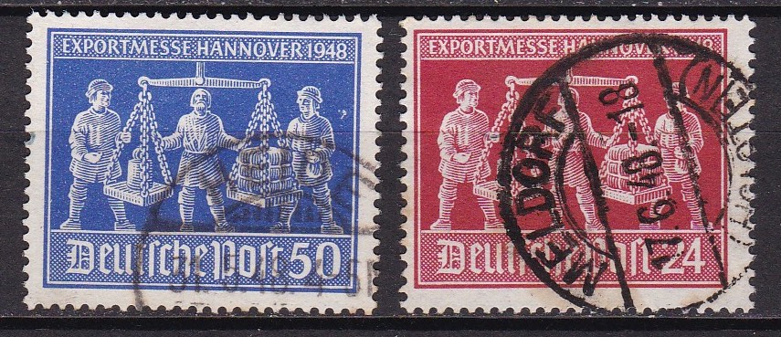 Alliert bes. Fellesutg. 1948 Michel # 969-970 Stemplet serie