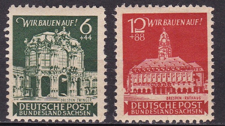 Alliert bes. Sov. Sone 1946. Michel # 64-65. Postfrisk serie