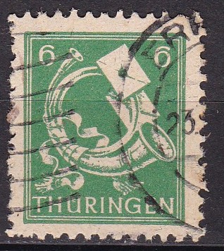 Alliert bes. Sov. Sone 1946. Michel # 95. Stemplet merke