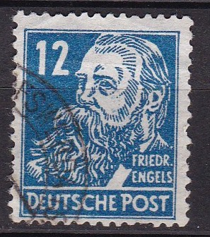 Alliert bes. Sov. Sone 1948. Michel # 216. Stemplet merke