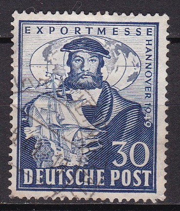 Alliert bes. AM-sone 1949. Michel # 105. Stemplet merke