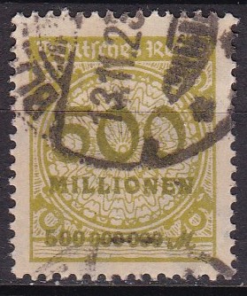 Tyske rike 1923. Michel # 324. Stemplet merke