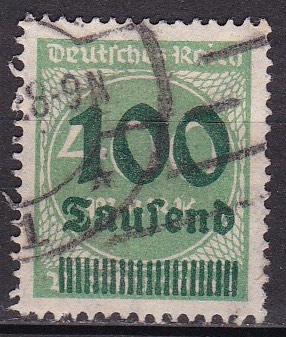 Tyske rike 1923. Michel # 290. Stemplet merke