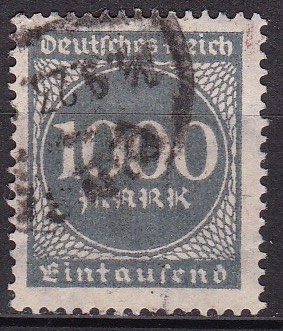 Tyske rike 1923. Michel # 273. Stemplet merke