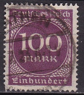 Tyske rike 1923. Michel # 268. Stemplet merke