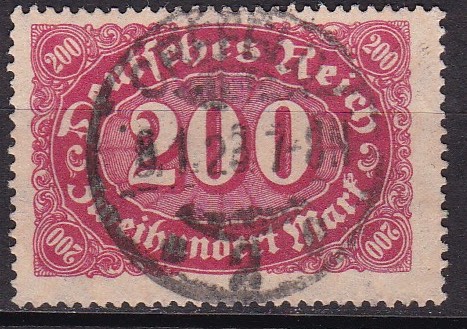 Tyske rike 1922. Michel # 220. Stemplet merke