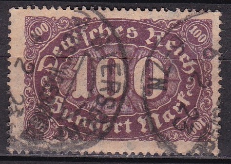 Tyske rike 1922. Michel # 219. Stemplet merke