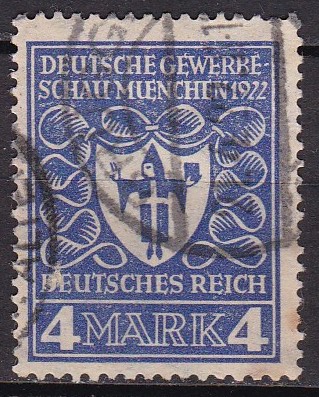 Tyske rike 1922. Michel # 202. Stemplet merke