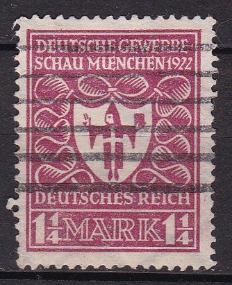 Tyske rike 1922. Michel # 199. Stemplet merke
